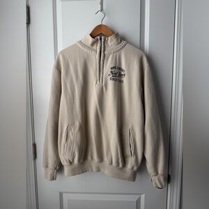 cream new york howes cavern quarter zip crewneck